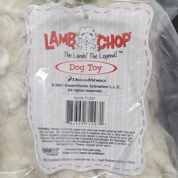 Pack Of 2 Lamb Chop Dog Toy 6" Squeaks with Green Ears Christmas Lights New - Picture 6 of 10
